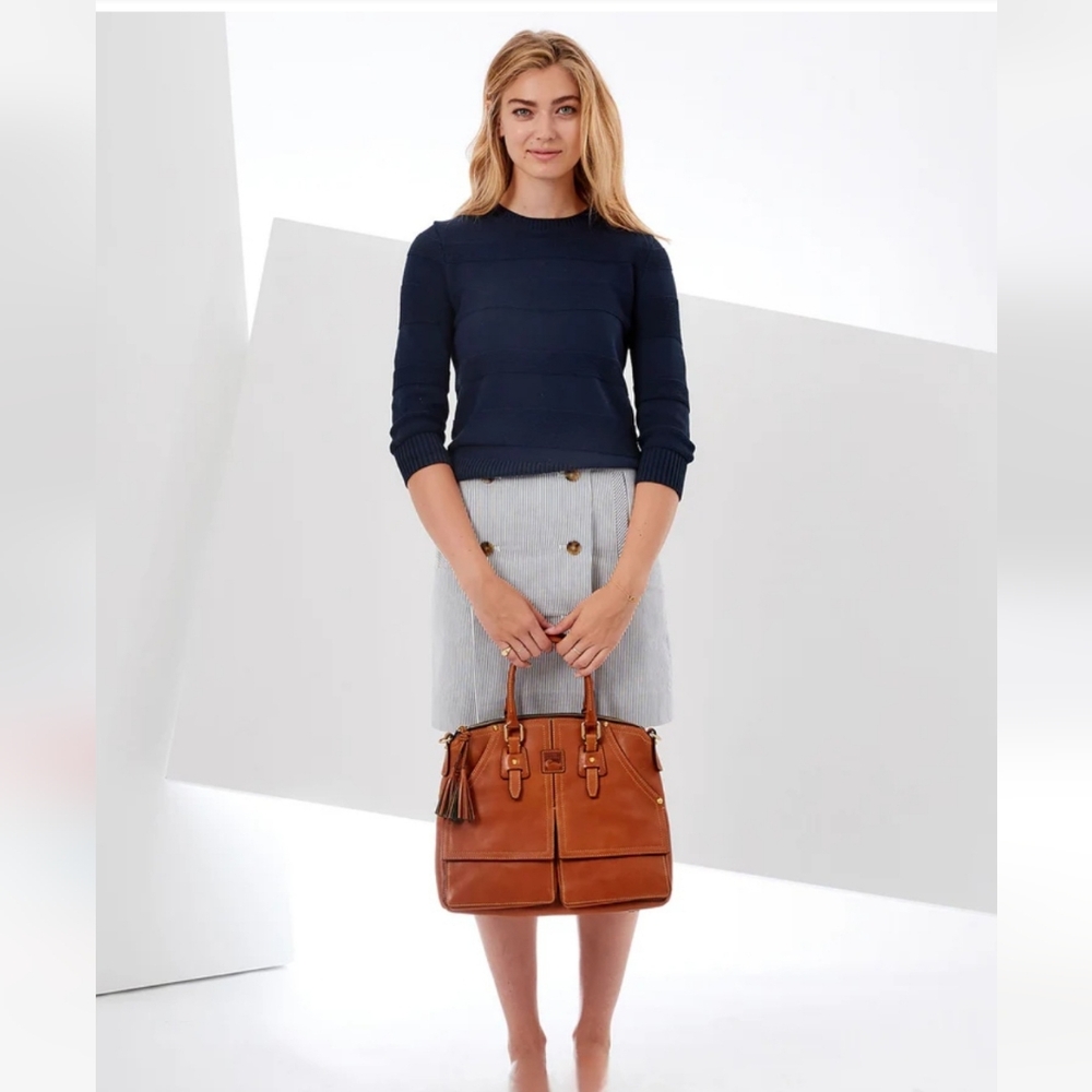 🔥Dooney & Bourke Florentine Clayton In Natural With Gold Hardware, New W/Tags! - Picture 8 of 12